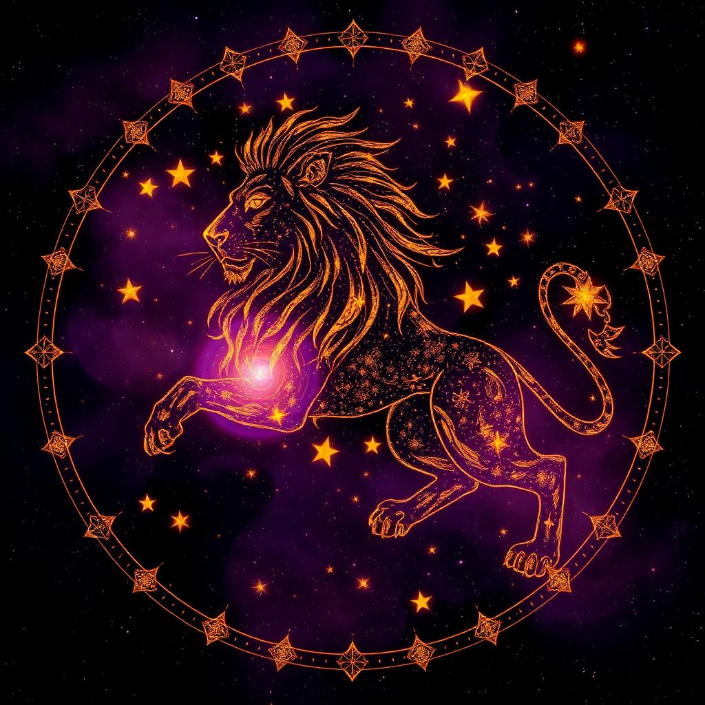 Leo lion constellation